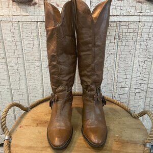 Phoenix Cowgirl Western Tall Leather Boots 7.5